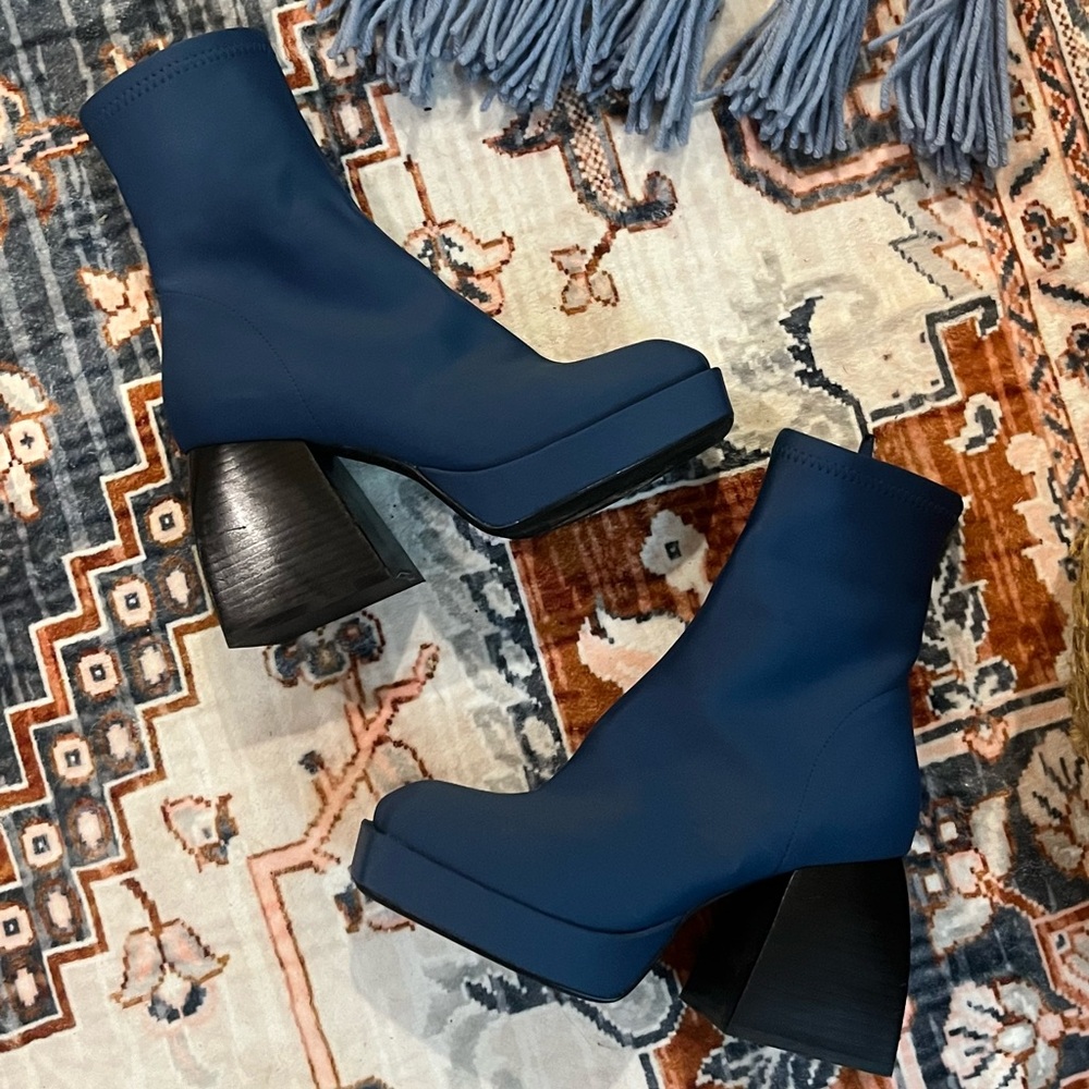 Jeffrey Campbell Blue Heeled Boots